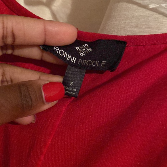 Short Sleeve Lace Trim Midi Dress - Picture 4 of 5